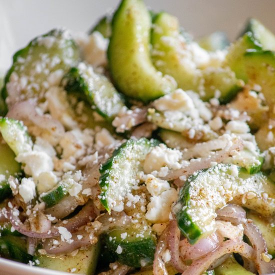 Zaatar Cucumber Feta Salad