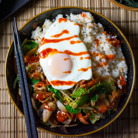 No-Fuss Vegetarian Bibimbap