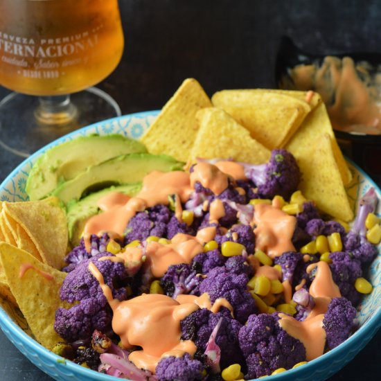 Purple Cauliflower Mexican Bowl