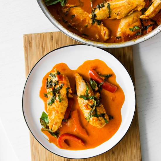 Red Curry Braised Chicken Tenders