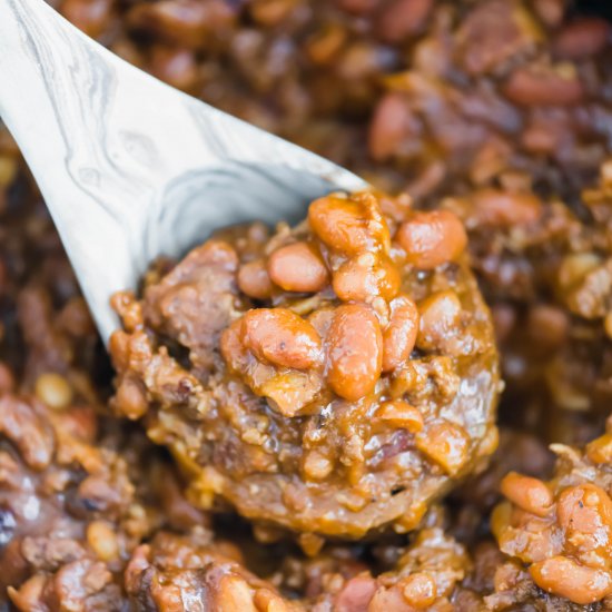 Slow Cooker Cowboy Beans