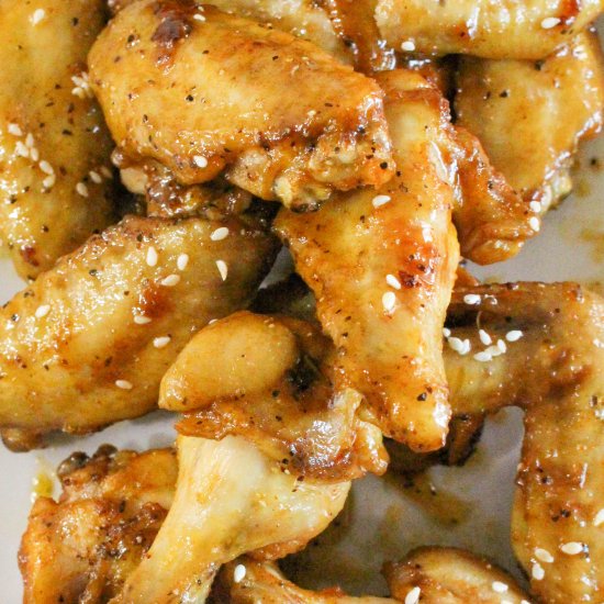 Honey lemon pepper wings