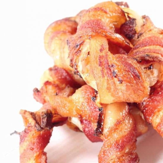 AIR FRYER BACON WRAPPED ONION RINGS