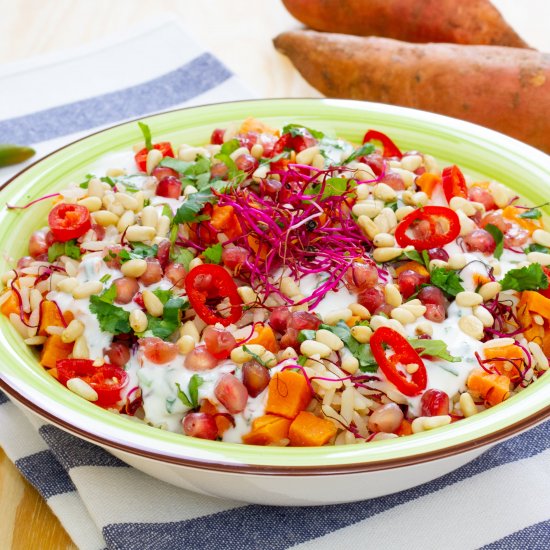 Rice and sweet potato salad