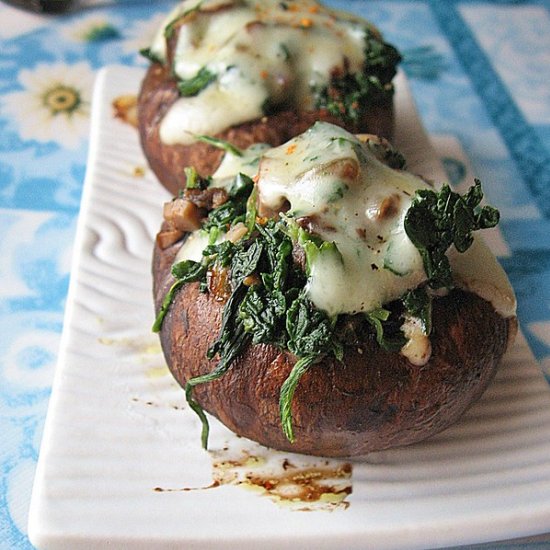 Spinach Cheese Stuffed Mushrooms