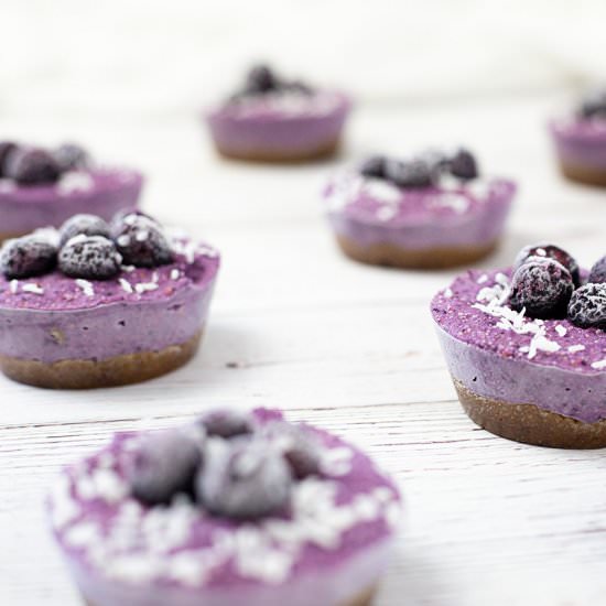 Vegan Blueberry Cheesecakes