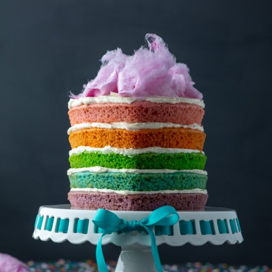 Rainbow Smash Cake