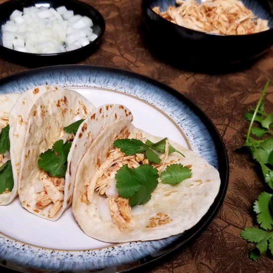 Instant pot shredded chicken tacos