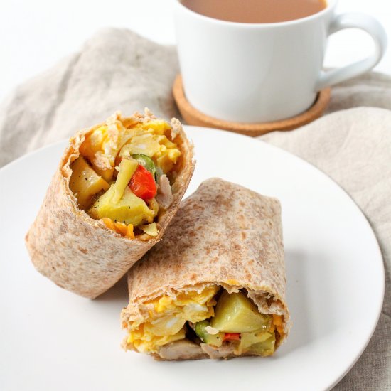 Egg & Sausage Breakfast Burritos