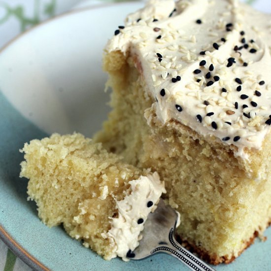 Tahini sheet cake