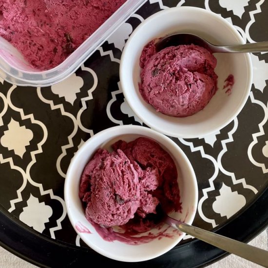 Blackberry Chocolate No-Churn Ice C