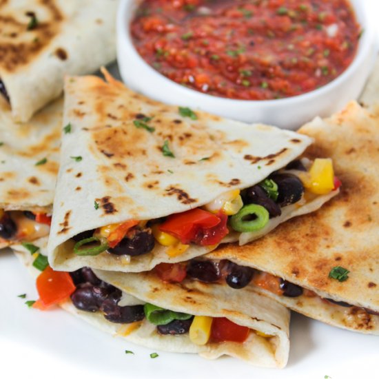 Loaded Black Bean Quesadillas