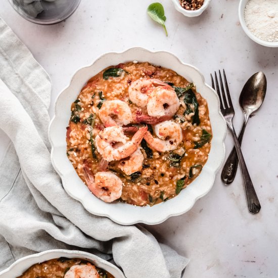 Instant Pot Shrimp Tomato Risotto