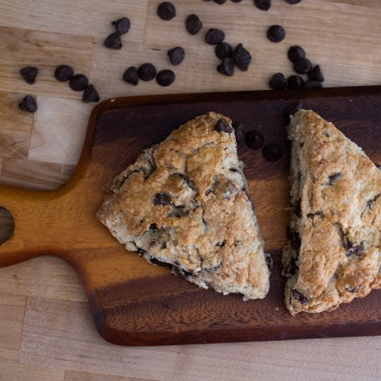 Chocolate Chip Sourdough Scones