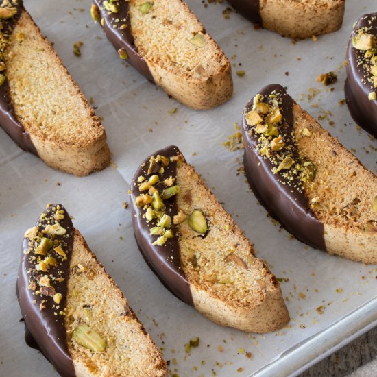 Chocolate Pistachio Biscotti