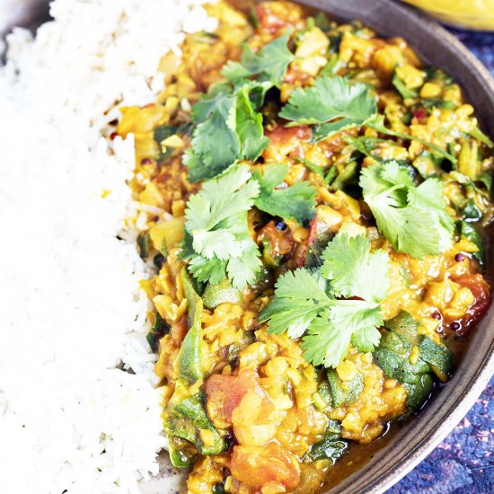 Red Lentil and Spinach Dal