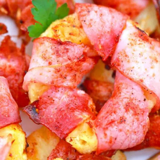 Air Fryer Bacon Wrapped Pineapple