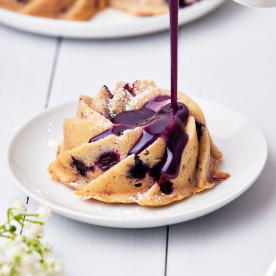 Mini Blueberry Bundt Cakes