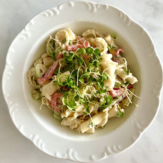 creamy plant-based macaroni salad