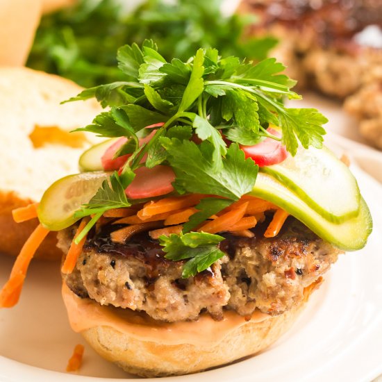 Pork Banh Mi Burgers