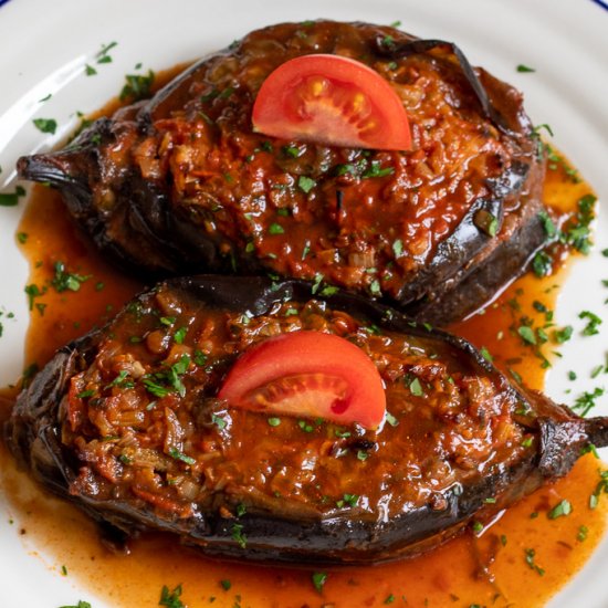 Imam Bayildi (Stuffed Eggplant)