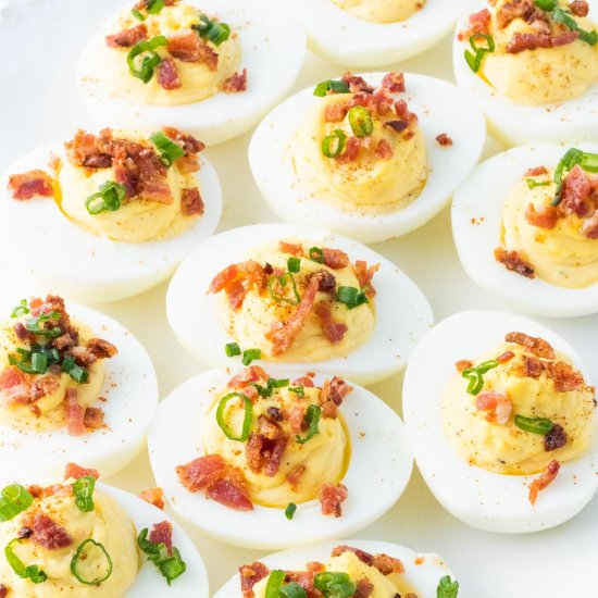 Easy Bacon Deviled Eggs