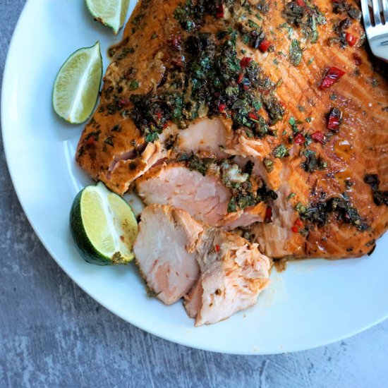 steamed salmon