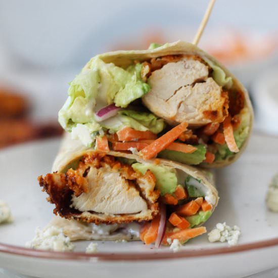 Air Fryer Buffalo Chicken Wraps