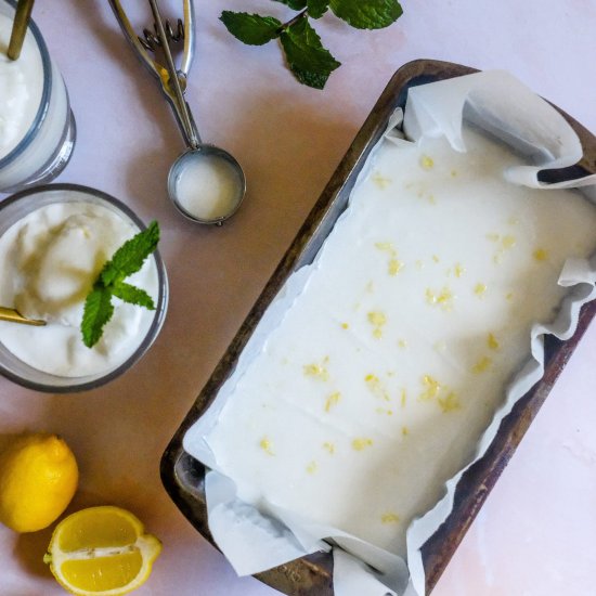 Coconut Lemon Sorbet