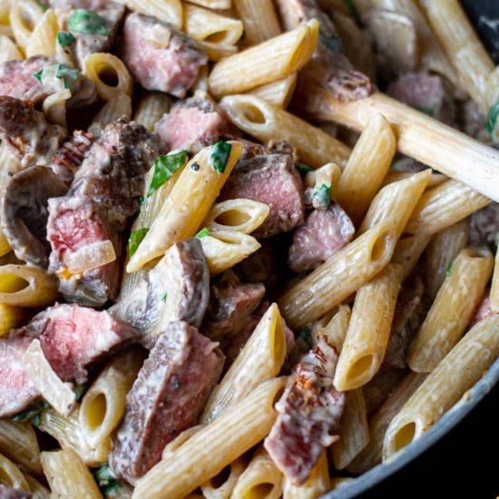 Penne Pasta with Prime Rib