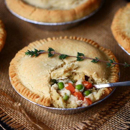 Mini Chicken Pot Pies  { GF + DF }