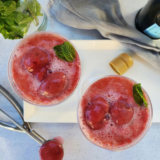 Champagne Sorbet Cocktail