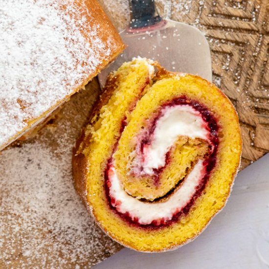 Raspberry Swiss Roll