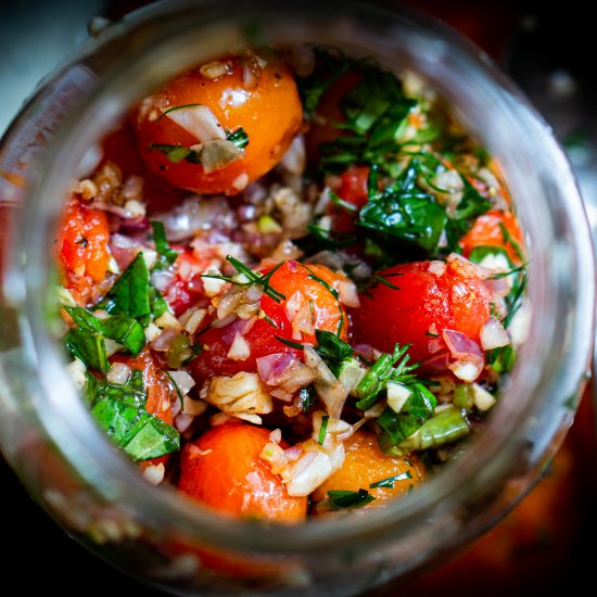 Marinated Herbed Cherry Tomatoes