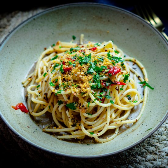 Aglio e olio with bottarga