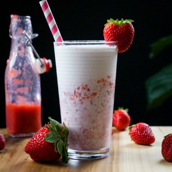 Fresh Homemade Strawberry Milk