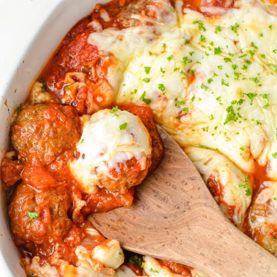 Meatball Parmesan Bake