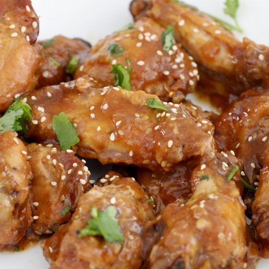 Sticky Sweet & Sour Chicken Wings