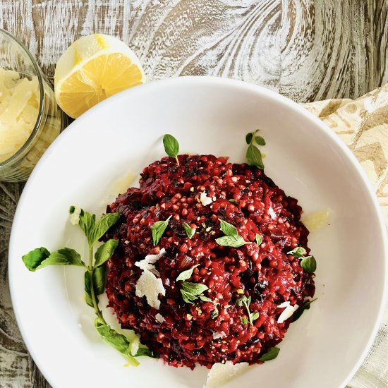 BEETROOT BUCKWHEAT RISOTTO