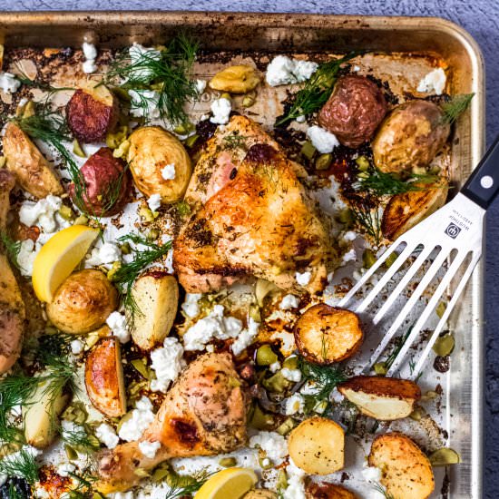 Sheet Pan Chicken Potatoes Dill