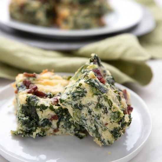 Cheesy Spinach Squares