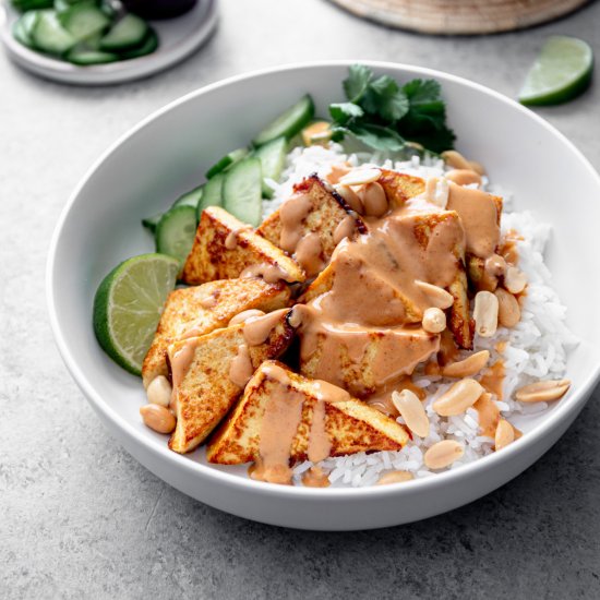 Thai Tofu Satay Bowls