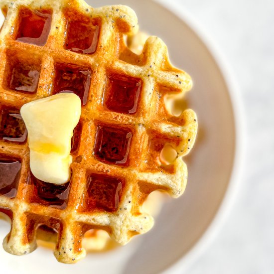 Lemon Poppy Seed Waffles