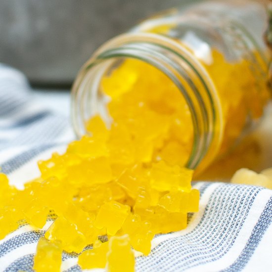 Homemade Pineapple Gummy Bears