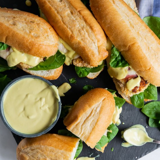 Chicken Cordon Bleu Sandwiches