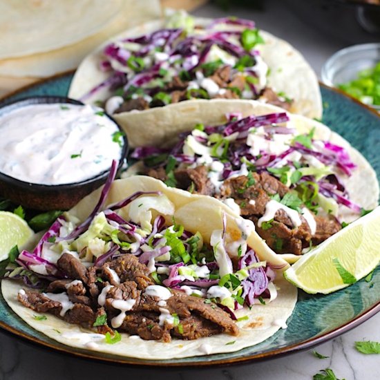 Korean Bulgogi Beef Tacos