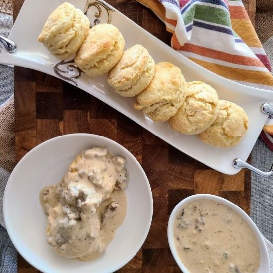 Buttermilk Biscuits and Gravy