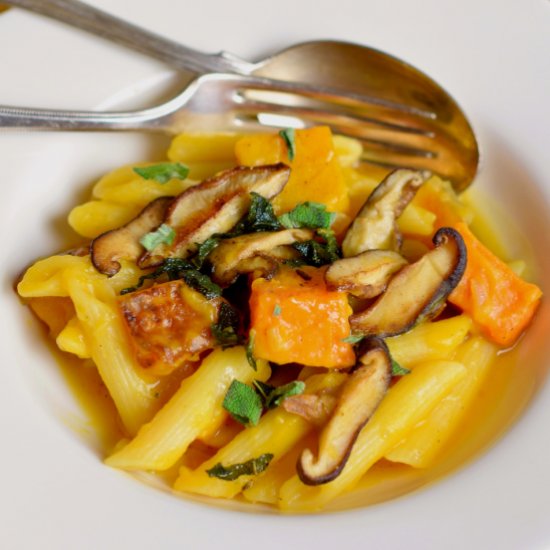 Penne, Butternut, and Shiitake