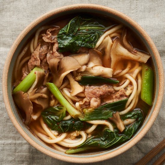 Guksu Jungeol (Spicy Noodle Hotpot)