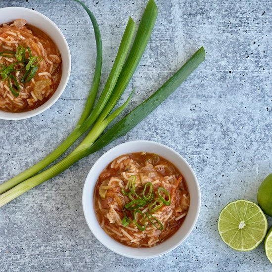 Mexican Noodle Soup with Veggies